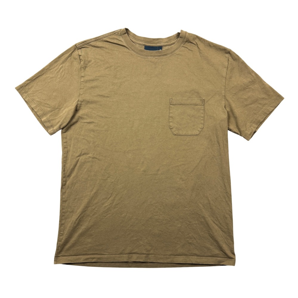 Richer Poorer Mens Medium Pima Cotton Pocket T-Shirt Brown Blank Minimalist